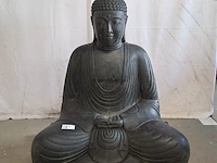 Beeld, buddha, donkergrijs / antraciet