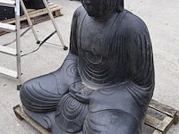 Beeld, buddha, donkergrijs / antraciet - afbeelding 6 van  9