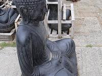 Beeld, buddha, donkergrijs / antraciet - afbeelding 7 van  9