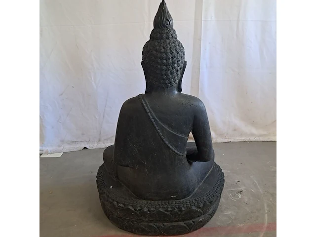Beeld, budha, donkergrijs / antraciet - afbeelding 3 van  7