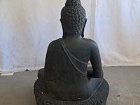 Beeld, budha, donkergrijs / antraciet - afbeelding 3 van  7