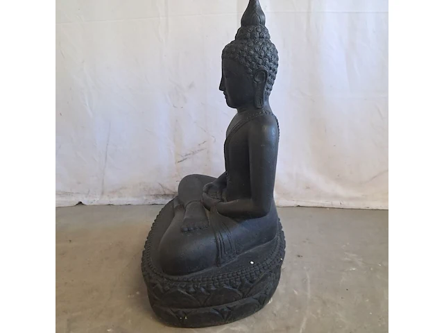 Beeld, budha, donkergrijs / antraciet - afbeelding 4 van  7