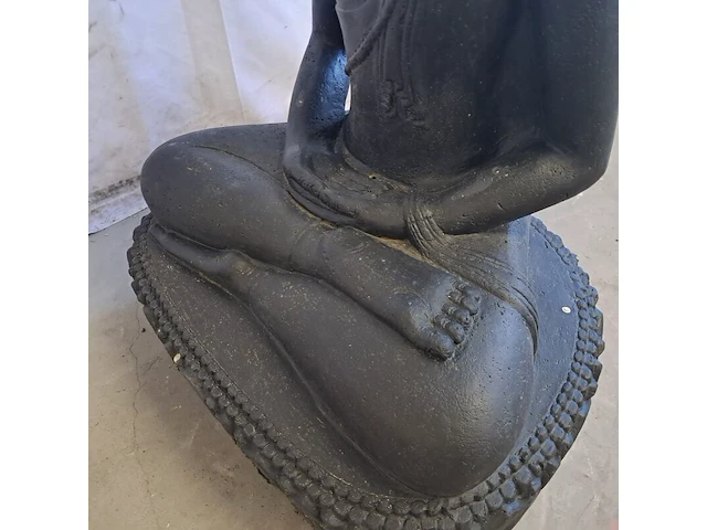 Beeld, budha, donkergrijs / antraciet - afbeelding 6 van  7