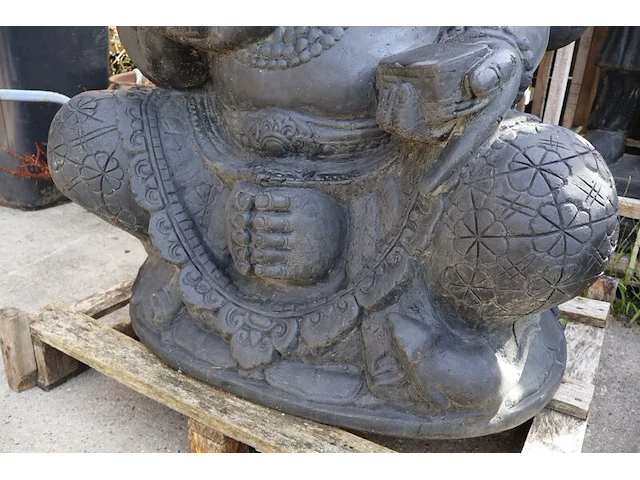 Beeld, ganesha, donkergrijs / antraciet - afbeelding 2 van  10