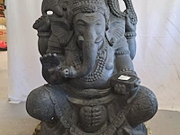 Beeld, ganesha, donkergrijs / antraciet