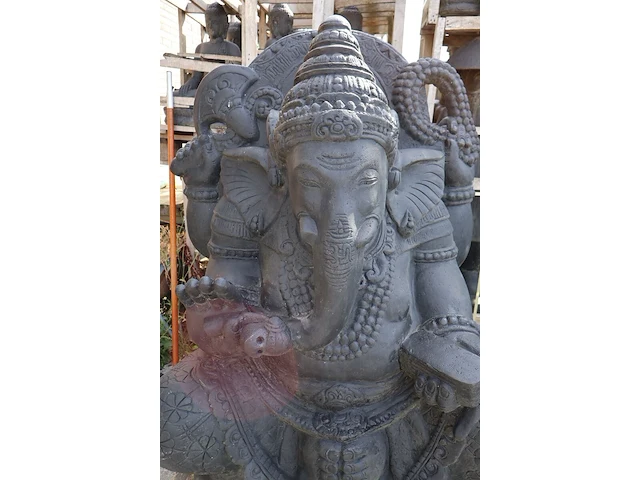 Beeld, ganesha, donkergrijs / antraciet - afbeelding 4 van  10