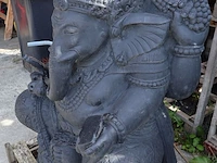 Beeld, ganesha, donkergrijs / antraciet - afbeelding 5 van  10
