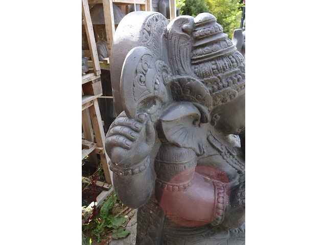 Beeld, ganesha, donkergrijs / antraciet - afbeelding 8 van  10