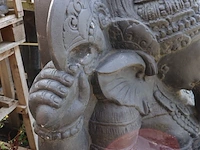 Beeld, ganesha, donkergrijs / antraciet - afbeelding 8 van  10