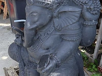 Beeld, ganesha, donkergrijs / antraciet - afbeelding 9 van  10