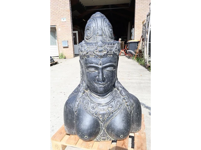 Beeld, shive bust, donkergrijs / antraciet - afbeelding 2 van  7