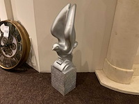 Beeld vogel op sokkel (2x) - afbeelding 2 van  2