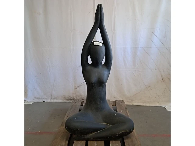 Beeld, yoga, donkergrijs / antraciet - afbeelding 1 van  7