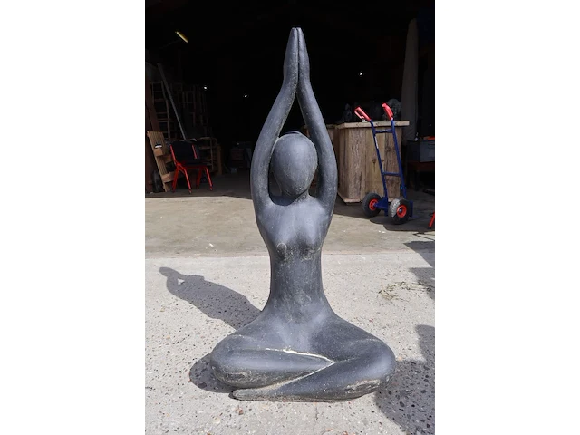 Beeld, yoga, donkergrijs / antraciet - afbeelding 2 van  7