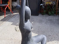 Beeld, yoga, donkergrijs / antraciet - afbeelding 3 van  7