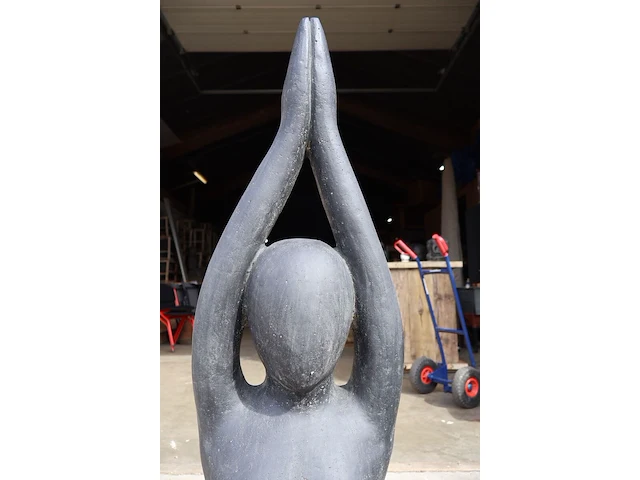 Beeld, yoga, donkergrijs / antraciet - afbeelding 6 van  7