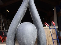 Beeld, yoga, donkergrijs / antraciet - afbeelding 6 van  7