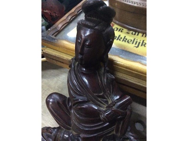 Beeldje oosters hout - afbeelding 3 van  3