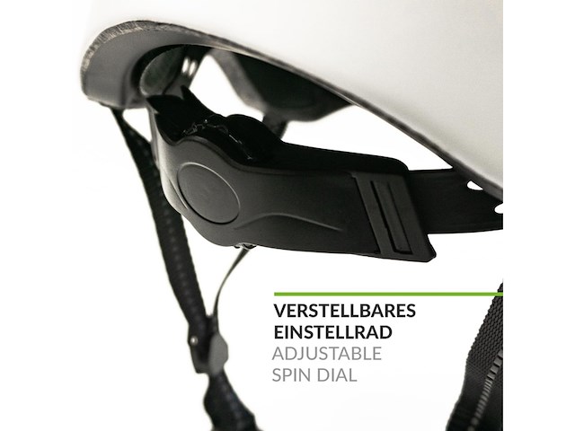 Beetle fietshelm (52-58 cm) wit strips - afbeelding 3 van  6