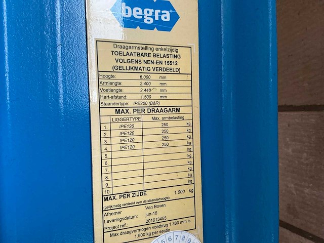 Begra draagarmstelling (23 secties) - afbeelding 7 van  8