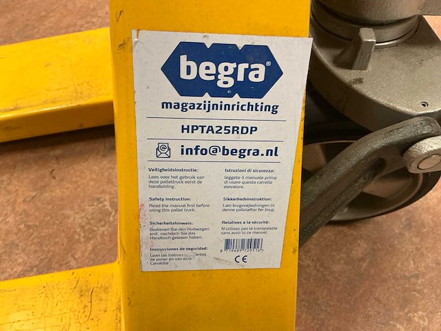 Begra hp hand hydraulische palletwagen - afbeelding 3 van  4