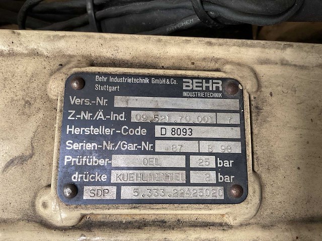 Behr transmissie testbank - afbeelding 6 van  14
