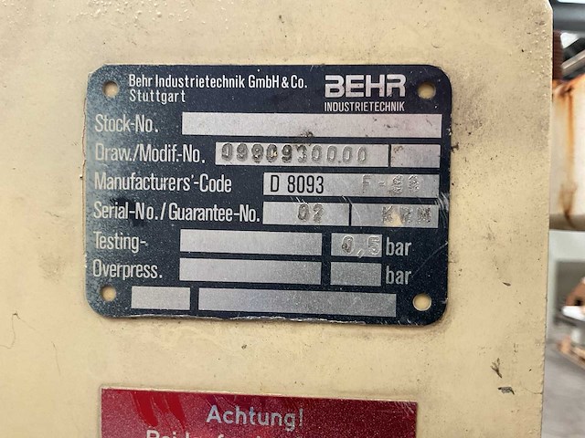 Behr transmissie testbank - afbeelding 5 van  13