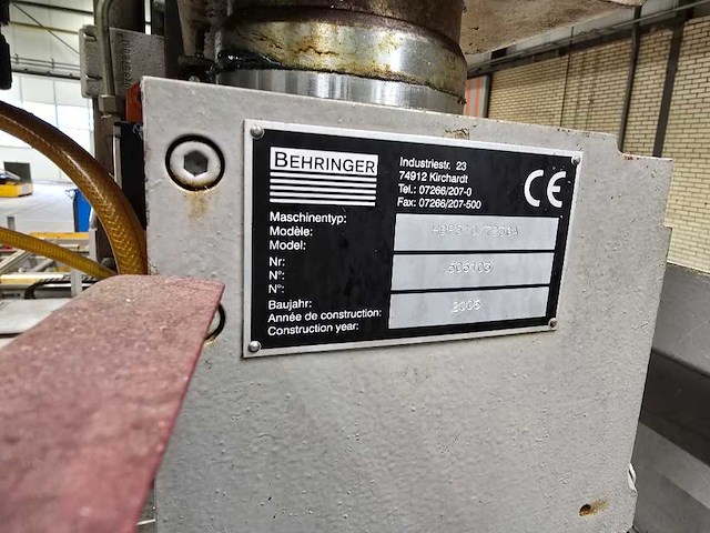 Behringer - 2006 - hbp 510 / 723 ga - cnc-bandzaagmachine - afbeelding 8 van  16