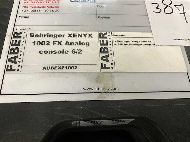 Behringer xenyx 1002 fx analoge mengtafel - afbeelding 7 van  7