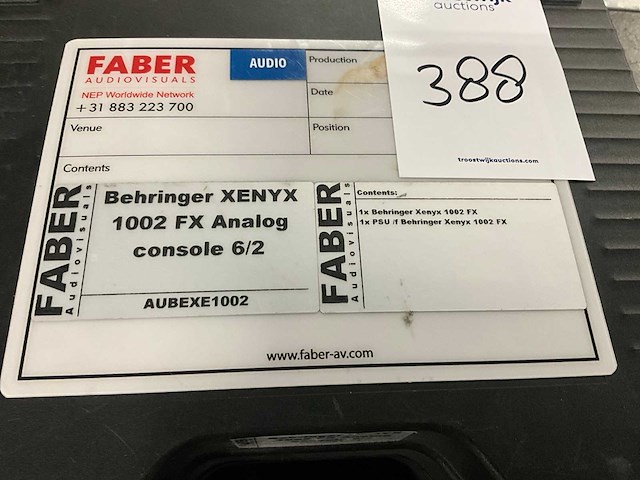 Behringer xenyx 1002 fx analoge mengtafel - afbeelding 7 van  7