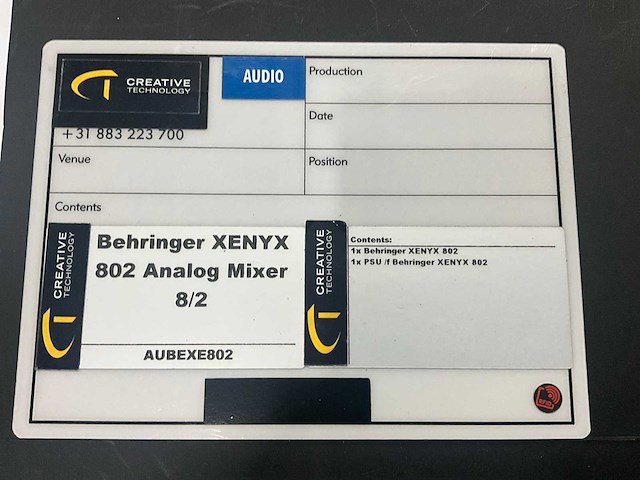 Behringer xenyx 802 analoge mixer (2x) - afbeelding 8 van  8