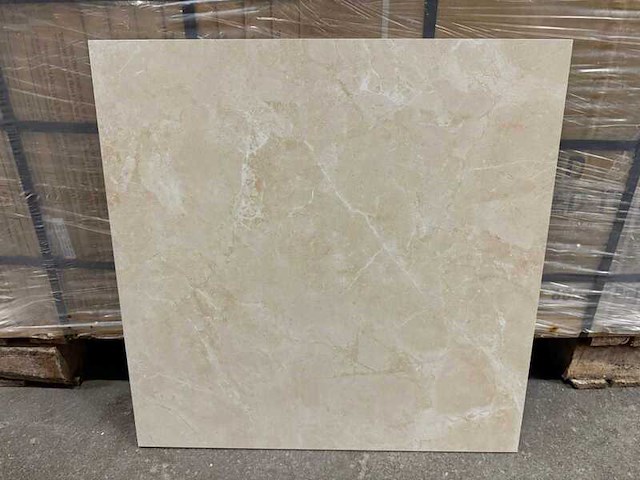 Beige marmerlook tegels 60×60 cm - 28,8 m2 - afbeelding 1 van  4