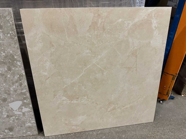 Beige marmerlook tegels 60×60 cm – 11 pakken / ca. 15,84 m² - afbeelding 2 van  4