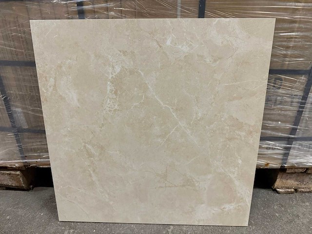 Beige marmerlook tegels 60×60 cm – 11 pakken / ca. 15,84 m² - afbeelding 3 van  4