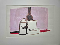 Beis - aquarel - 60 x 80 cm. - afbeelding 1 van  2
