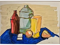 Beis - aquarel op papier - 55 x 75 - afbeelding 2 van  2