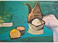 Beis - aquarel op papier - 70 x 55 - afbeelding 2 van  2