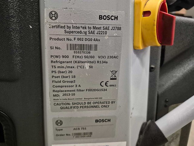 Beissbarth - 2013 - acs 751 - a/ccellence 4000 airco test- en vulapparaat r134a - afbeelding 5 van  5