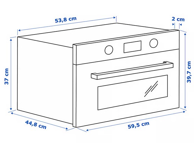 Bejublad inbouw magnetron - afbeelding 4 van  6