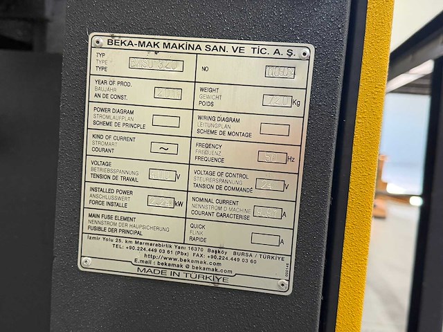 Bekamak - bmso 320 - metal vertical band sawing machine - 2011 - afbeelding 2 van  25