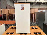 Bekerdispenser wit met houten bovenblad (7x) - afbeelding 2 van  5