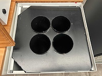 Bekerdispenser wit met houten bovenblad (7x) - afbeelding 4 van  5