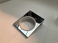 Bekerhouder wandbevestiging chroom met melkglas - afbeelding 5 van  5