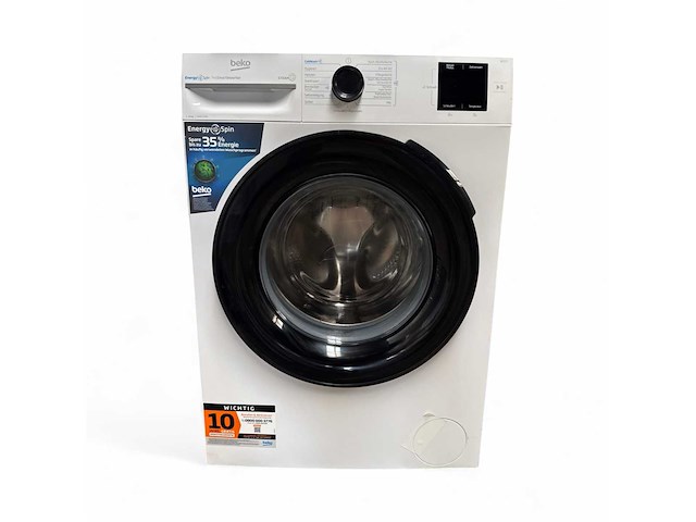 Beko b300 bm3wfu31041x wasmachine voorlader 10 kg 1351 rpm zwart, wit duits display - afbeelding 3 van  5