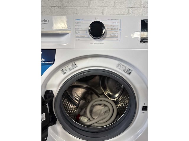 Beko b300 bm3wfu3741x wasmachine voorlader 7 kg 1400 rpm wit duits display - afbeelding 3 van  7