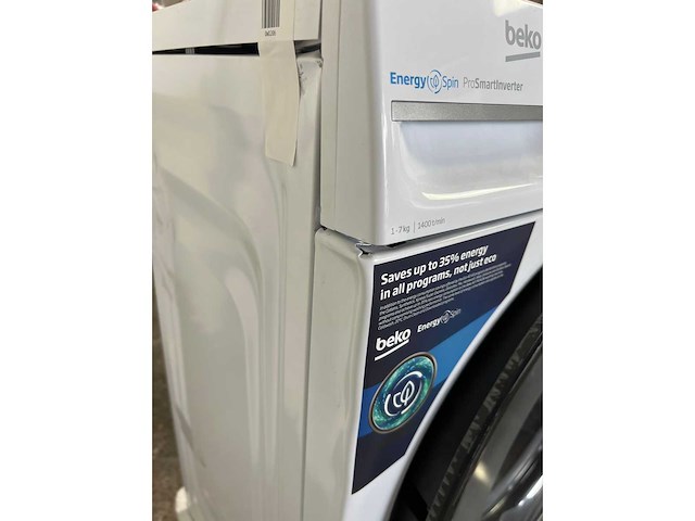 Beko bm3wfu3741w - wasmachine - 1400 rpm - 7kg - 76 db - a label - wit - afbeelding 2 van  6
