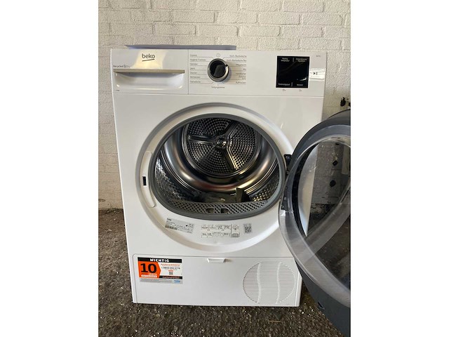 Beko bms3t382cw | warmtepompdroger | 8 kg | c | taaldisplay duits - afbeelding 4 van  5