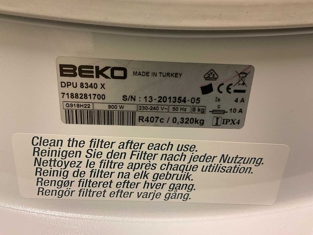 Beko dpu 8340 x wasdroger - afbeelding 4 van  4