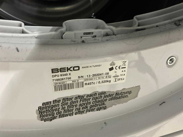 Beko dpu 8340 x wasdroger - afbeelding 7 van  8