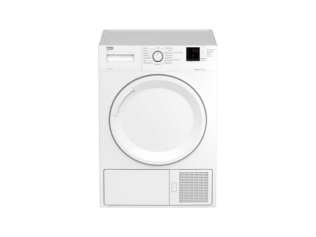 Beko ds73s2pa wasdroger vrijstaand voorbelading 7 kg a+ wit duits display - afbeelding 1 van  7